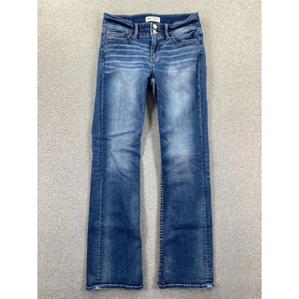 BKE Jeans Womens 28 Boot Cut Mid Rise Denim Stretch Medium Wash Payton - Picture 1 of 9